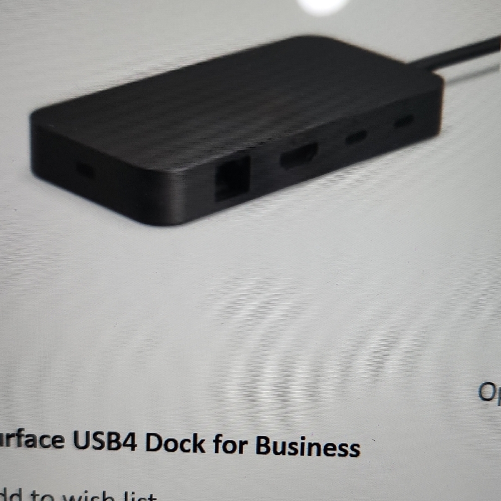 Microsoft USB4 Dock For Business Docking Station